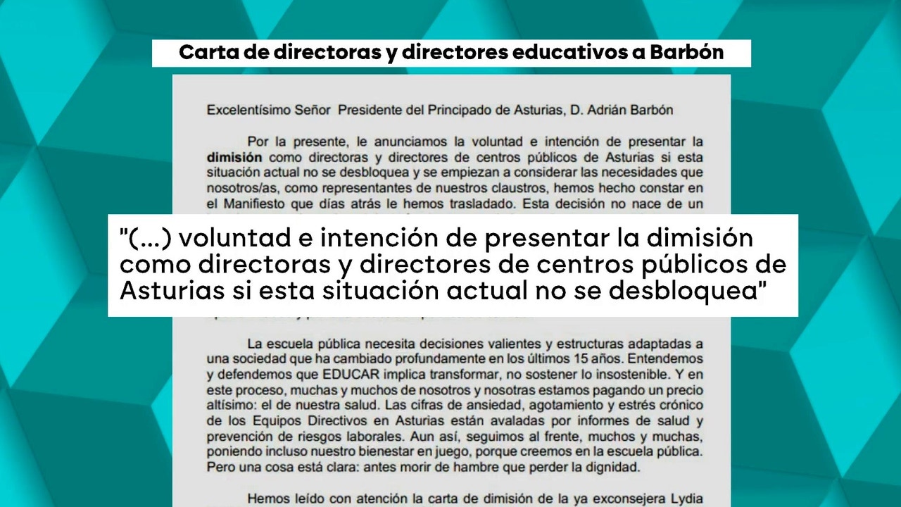 More than 100 directors of Asturian schools threaten Barbón with “resigning block” for “precariousness” in their centers