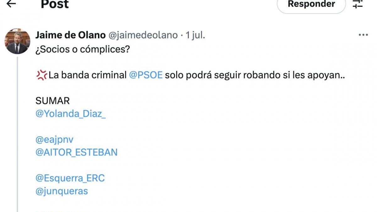 Mamen Mendizábal’s response to this tweet from a PP deputy has been heard even on Genoa Street